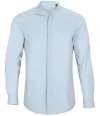 03792 Bart NEOBLU Bart Mao Collar Long Sleeve Poplin Shirt Soft Blue colour image